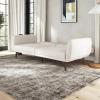 imageNovogratz Brittany 815quot Futon Sofa Bed and Couch Sleeper Ivory BoucleIvory Boucle