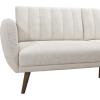 imageNovogratz Brittany 815quot Futon Sofa Bed and Couch Sleeper Ivory BoucleIvory Boucle