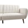 imageNovogratz Brittany 815quot Futon Sofa Bed and Couch Sleeper Ivory BoucleIvory Boucle