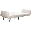imageNovogratz Brittany 815quot Futon Sofa Bed and Couch Sleeper Ivory BoucleIvory Boucle