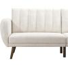 imageNovogratz Brittany 815quot Futon Sofa Bed and Couch Sleeper Ivory BoucleIvory Boucle