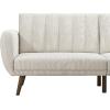 imageNovogratz Brittany 815quot Futon Sofa Bed and Couch Sleeper Ivory BoucleIvory Corduroy