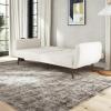 imageNovogratz Brittany 815quot Futon Sofa Bed and Couch Sleeper Ivory BoucleIvory Corduroy