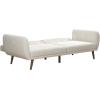 imageNovogratz Brittany 815quot Futon Sofa Bed and Couch Sleeper Ivory BoucleIvory Corduroy