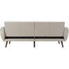 imageNovogratz Brittany 815quot Futon Sofa Bed and Couch Sleeper Ivory BoucleIvory Corduroy