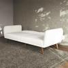 imageNovogratz Brittany 815quot Futon Sofa Bed and Couch Sleeper Ivory BoucleIvory Corduroy