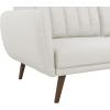 imageNovogratz Brittany 815quot Futon Sofa Bed and Couch Sleeper Ivory BoucleLight Gray