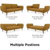 imageNovogratz Brittany 815quot Futon Sofa Bed and Couch Sleeper Ivory BoucleMustard