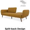 imageNovogratz Brittany 815quot Futon Sofa Bed and Couch Sleeper Ivory BoucleMustard