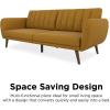 imageNovogratz Brittany 815quot Futon Sofa Bed and Couch Sleeper Ivory BoucleMustard