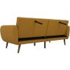 imageNovogratz Brittany 815quot Futon Sofa Bed and Couch Sleeper Ivory BoucleMustard