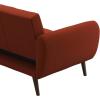 imageNovogratz Brittany 815quot Futon Sofa Bed and Couch Sleeper Ivory BouclePersimmon Linen