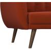 imageNovogratz Brittany 815quot Futon Sofa Bed and Couch Sleeper Ivory BouclePersimmon Linen