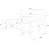 imageNovogratz Brittany 815quot Futon Sofa Bed and Couch Sleeper Ivory BouclePersimmon Linen