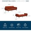 imageNovogratz Brittany 815quot Futon Sofa Bed and Couch Sleeper Ivory BouclePersimmon Linen