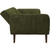 imageNovogratz Brittany 815quot Futon Sofa Bed and Couch Sleeper Ivory BoucleSage Green Corduroy