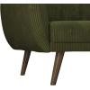imageNovogratz Brittany 815quot Futon Sofa Bed and Couch Sleeper Ivory BoucleSage Green Corduroy