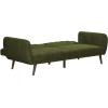 imageNovogratz Brittany 815quot Futon Sofa Bed and Couch Sleeper Ivory BoucleSage Green Corduroy