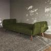 imageNovogratz Brittany 815quot Futon Sofa Bed and Couch Sleeper Ivory BoucleSage Green Corduroy