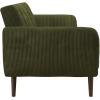imageNovogratz Brittany 815quot Futon Sofa Bed and Couch Sleeper Ivory BoucleSage Green Corduroy