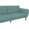 imageNovogratz Brittany 815quot Futon Sofa Bed and Couch Sleeper Ivory BoucleTeal