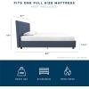 imageNovogratz Brittany Upholstered Bed Daybed Twin GrayBlue Linen