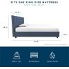 imageNovogratz Brittany Upholstered Bed Daybed Twin GrayBlue Linen
