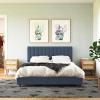 imageNovogratz Brittany Upholstered Bed Daybed Twin GrayBlue Linen