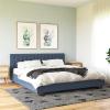 imageNovogratz Brittany Upholstered Bed Daybed Twin GrayBlue Linen