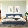 imageNovogratz Brittany Upholstered Bed Daybed Twin GrayBlue Linen