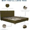 imageNovogratz Brittany Upholstered Bed Daybed Twin GrayGreen
