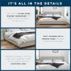 imageNovogratz Brittany Upholstered Bed Daybed Twin GrayGrey