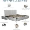 imageNovogratz Brittany Upholstered Bed Daybed Twin GrayLight Gray