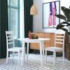 imageNovogratz Brooks 3Piece Wood Dining Set with Double Drop Leaf WhiteWhite