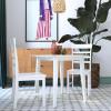 imageNovogratz Brooks 3Piece Wood Dining Set with Double Drop Leaf WhiteWhite