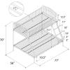 imageNovogratz Bushwick Metal Bunk Bed Kids Bedroom Furniture TwinFull Black
