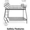 imageNovogratz Bushwick Metal Bunk Bed Kids Bedroom Furniture TwinFull Black
