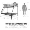 imageNovogratz Bushwick Metal Bunk Bed Kids Bedroom Furniture TwinFull Black