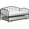 imageNovogratz Bushwick Metal Daybed ampamp Trundle Twin Size Frame Black