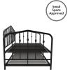 imageNovogratz Bushwick Metal Daybed ampamp Trundle Twin Size Frame Black