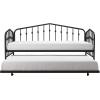 imageNovogratz Bushwick Metal Daybed ampamp Trundle Twin Size Frame Black