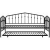imageNovogratz Bushwick Metal Daybed ampamp Trundle Twin Size Frame Black