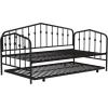 imageNovogratz Bushwick Metal Daybed ampamp Trundle Twin Size Frame Black