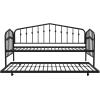 imageNovogratz Bushwick Metal Daybed ampamp Trundle Twin Size Frame Black