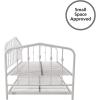 imageNovogratz Bushwick Metal Daybed ampamp Trundle Twin Size Frame Off White