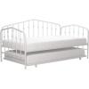imageNovogratz Bushwick Metal Daybed ampamp Trundle Twin Size Frame Off White