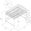 imageNovogratz Bushwick Metal Full Loft Bed Off White
