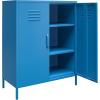 imageNovogratz Cache 2 Door Metal Locker Storage Blue Cabinet