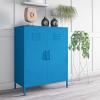 imageNovogratz Cache 2 Door Metal Locker Storage Blue Cabinet
