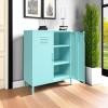 imageNovogratz Cache 2 Door Metal Locker Storage Mint Cabinet